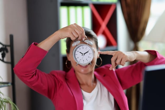 A clock showing hours beyond 5 PM with a worker looking stressed, representing overtime work and the need for fair compensation.