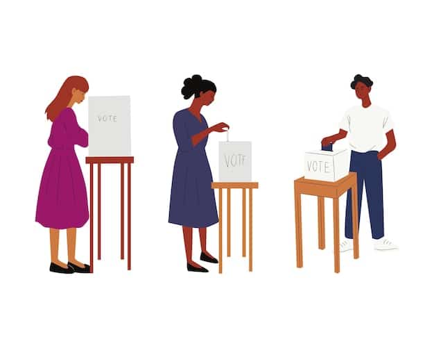 A photograph of an African woman casting her ballot in an election, symbolizing the importance of democratic governance and the challenges in ensuring free and fair elections.