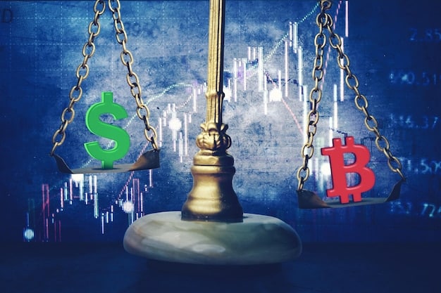 A visual depiction showing the balance between regulatory requirements and investment opportunities in the crypto market for US investors.