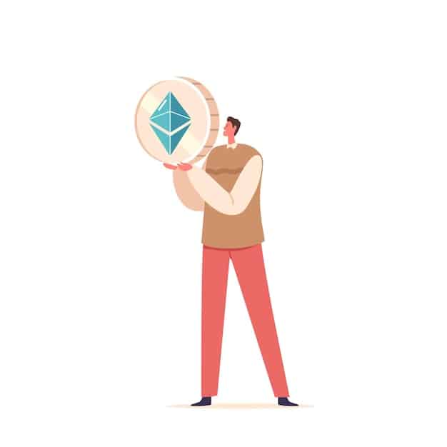A person holding a magnifying glass over a complex diagram of blockchain technology. The diagram is filled with intricate details and connected nodes, highlighting the technical aspects described in a crypto whitepaper.