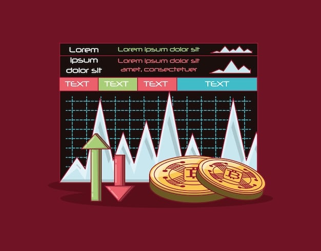A graph depicting the token distribution of a cryptocurrency project, with different segments representing allocations to the team, investors, community, and other stakeholders. The graph is colorful and easy to understand.