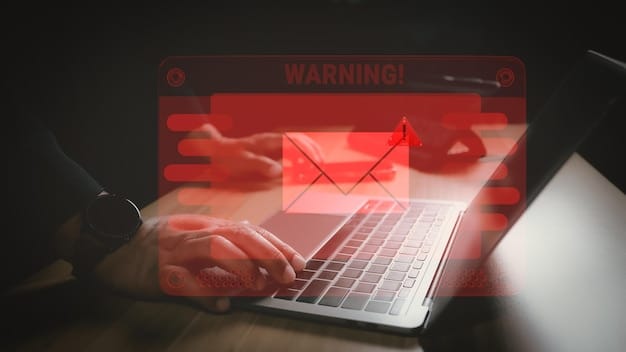 A graphical representation of a phishing email targeting cryptocurrency investors, showing a fake login screen and a warning sign in the background.