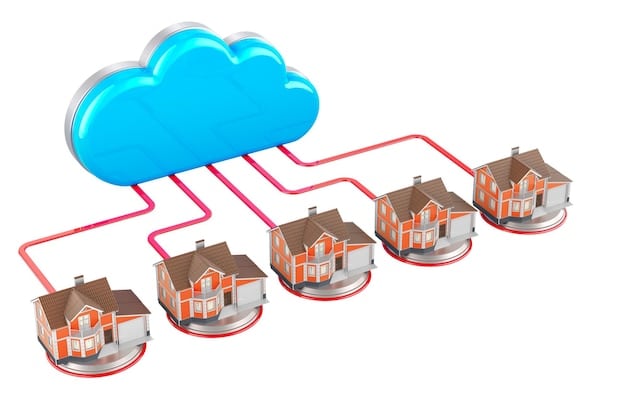 A detailed diagram illustrating a traditional on-premises IT infrastructure versus a cloud-based infrastructure. The on-premises side shows physical servers, networking equipment, and various application icons, all enclosed within an office building. The cloud side features a stylized cloud symbol with icons representing various cloud services (storage, databases, applications), emphasizing scalability and accessibility. The image clearly differentiates the architecture and resource allocation of both models.