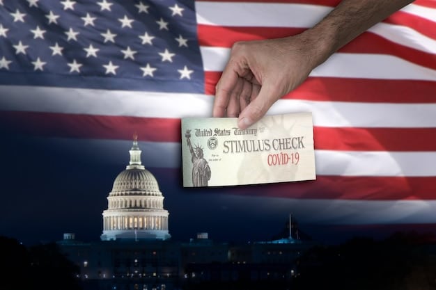 A close-up shot of a hand holding a US dollar bill with the US Capitol building subtly blurred in the background, representing the relationship between government debt and currency value.