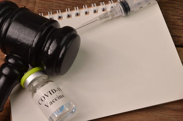 A gavel resting on a stack of papers with the words 