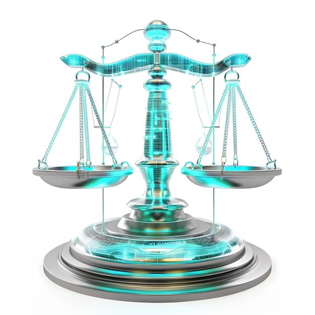 A visual representation of a scale balancing the weights of 