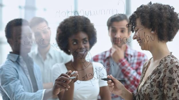 An image depicting diverse individuals working collaboratively on AI development, emphasizing fairness, transparency, and ethical considerations in the process.