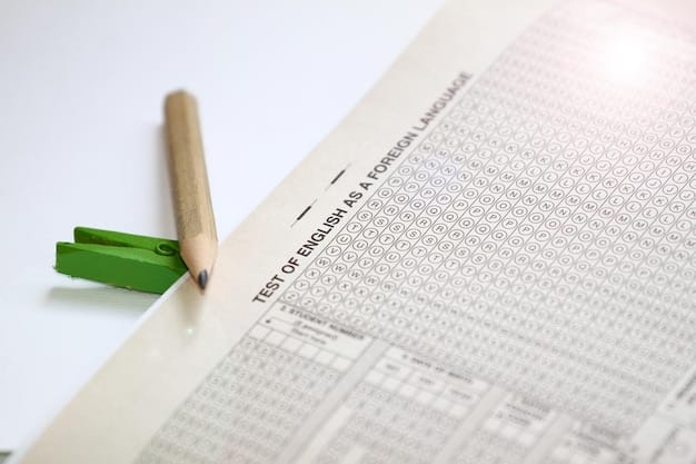 A close-up of a GRE test booklet with sections labeled 