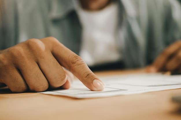 A close-up photo of a voter registration form being filled out, with a pen in hand and a focus on the section requiring identification details. The background is blurred.