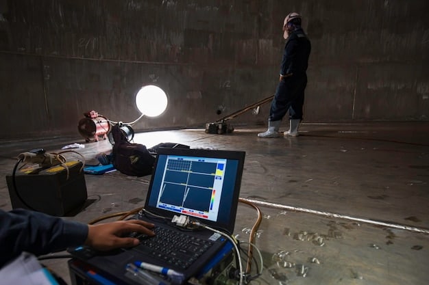 A detailed view of a power grid control room with operators monitoring screens displaying fluctuating energy levels, emphasizing the potential instability caused by a solar eclipse.